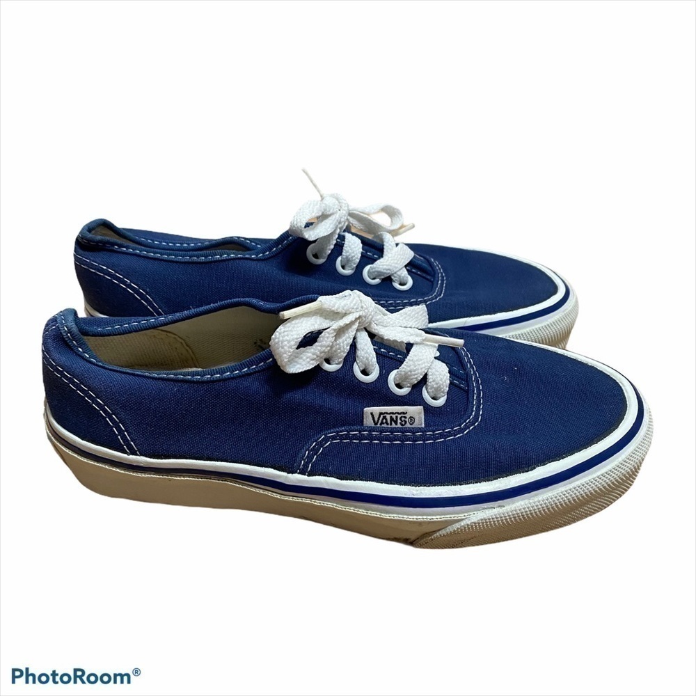 Vans Blue Lace Up Sneakers Sz 5 Women’s Low Top